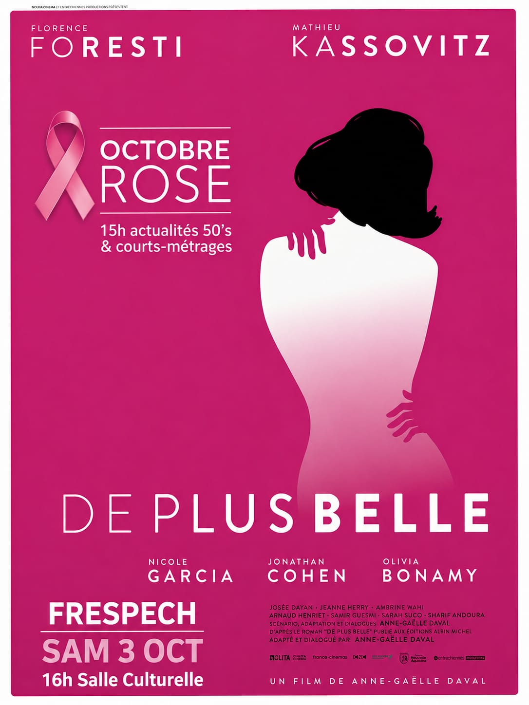 Affiche du film De plus belle avec Mathieu Kassovitz, Florence Foresti, Nicole Garcia, Jonathan Cohen et Olivia Bonamy
